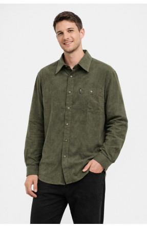Рубашка мужская полубатальная цвета хаки F1039 210144C Рубашка мужская полубатальная цвета хаки F1039 210144C