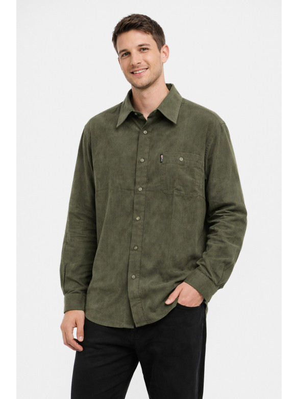 Рубашка мужская полубатальная цвета хаки F1039 210144C