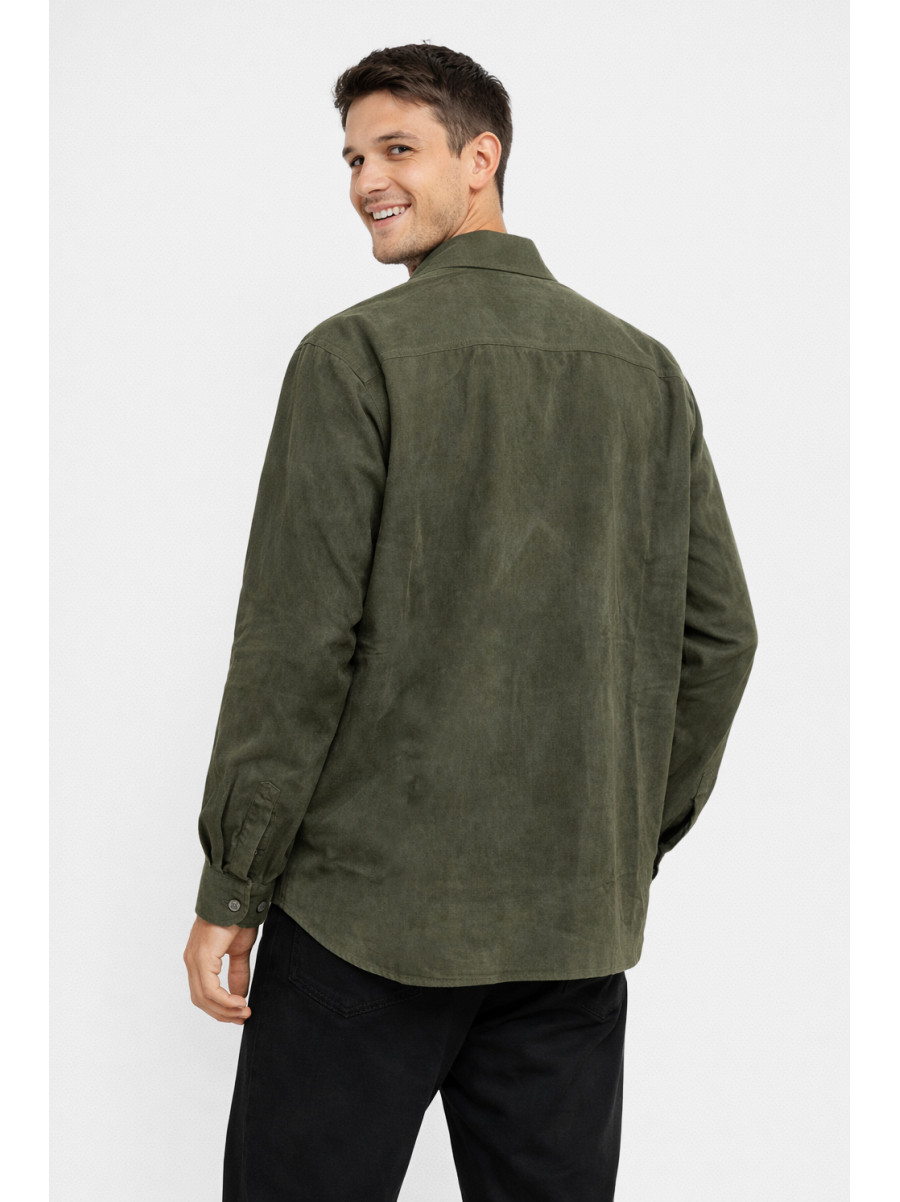 Рубашка мужская полубатальная цвета хаки F1039 210144C