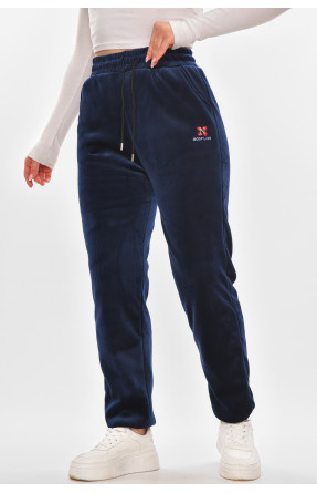 Штани жіночі на штучному хутрі темно-синього кольору С207-2 210153C