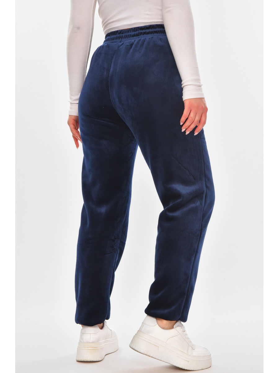 Штани жіночі на штучному хутрі темно-синього кольору С207-2 210153C