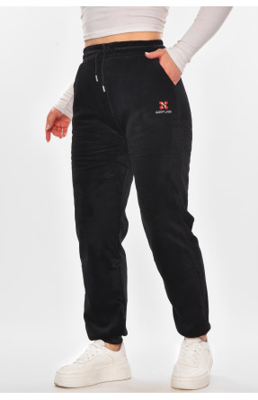 Штани жіночі на штучному хутрі чорного кольору С207-2 210154C