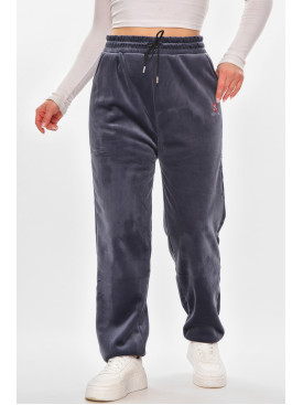 Штани жіночі на штучному хутрі синього кольору С207-2 210155C Штани жіночі на штучному хутрі синього кольору С207-2 210155C