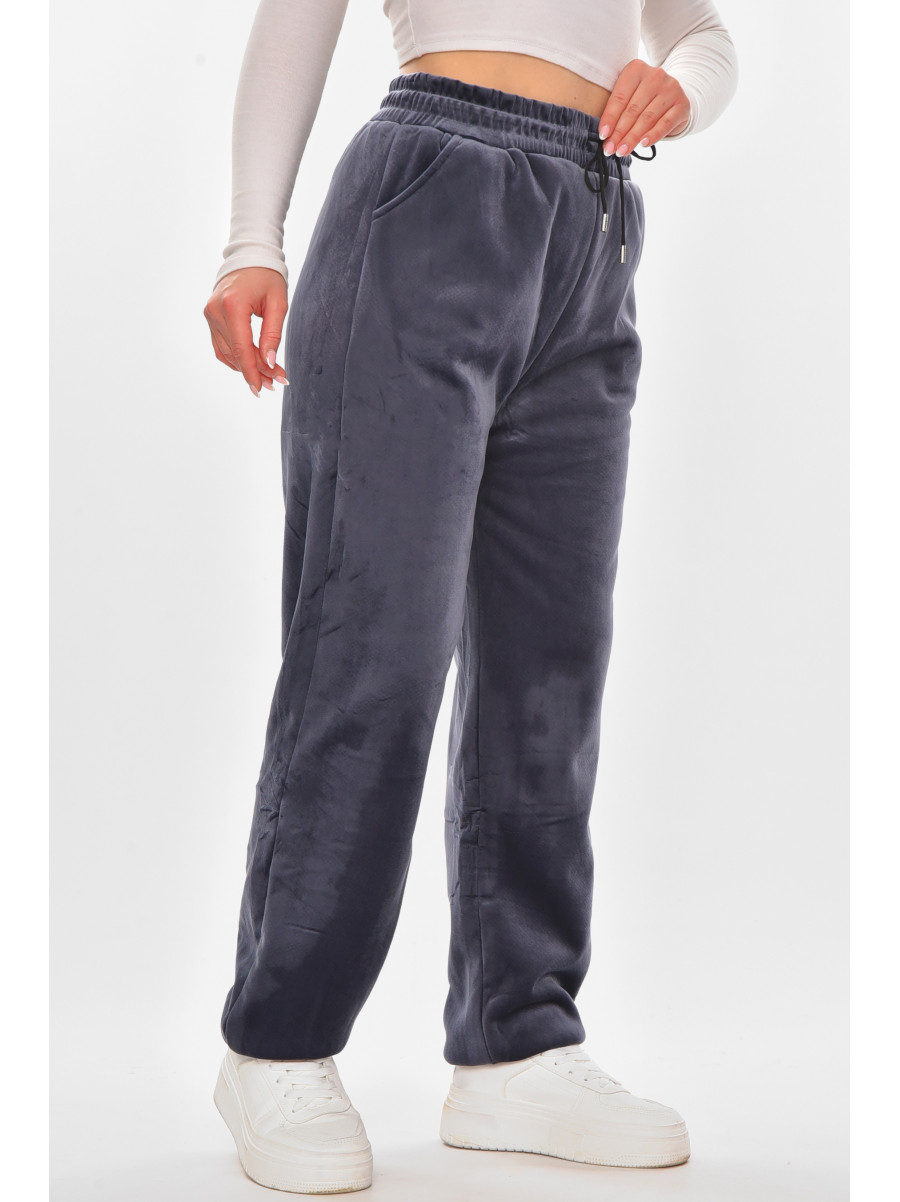 Штани жіночі на штучному хутрі синього кольору С207-2 210155C