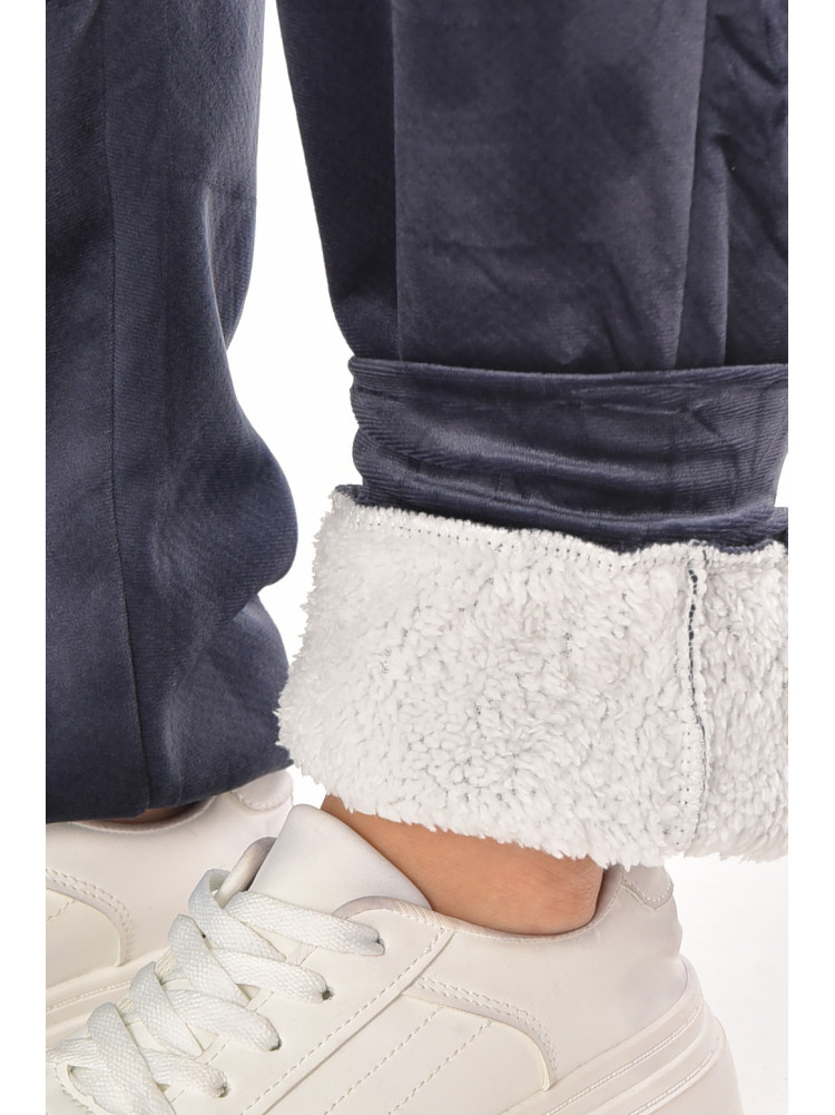 Штани жіночі на штучному хутрі синього кольору С207-2 210155C