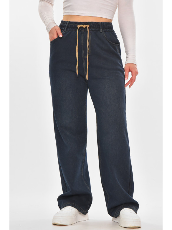 Джинсы женские утепленные тёмно-синего цвета А4212 210156C