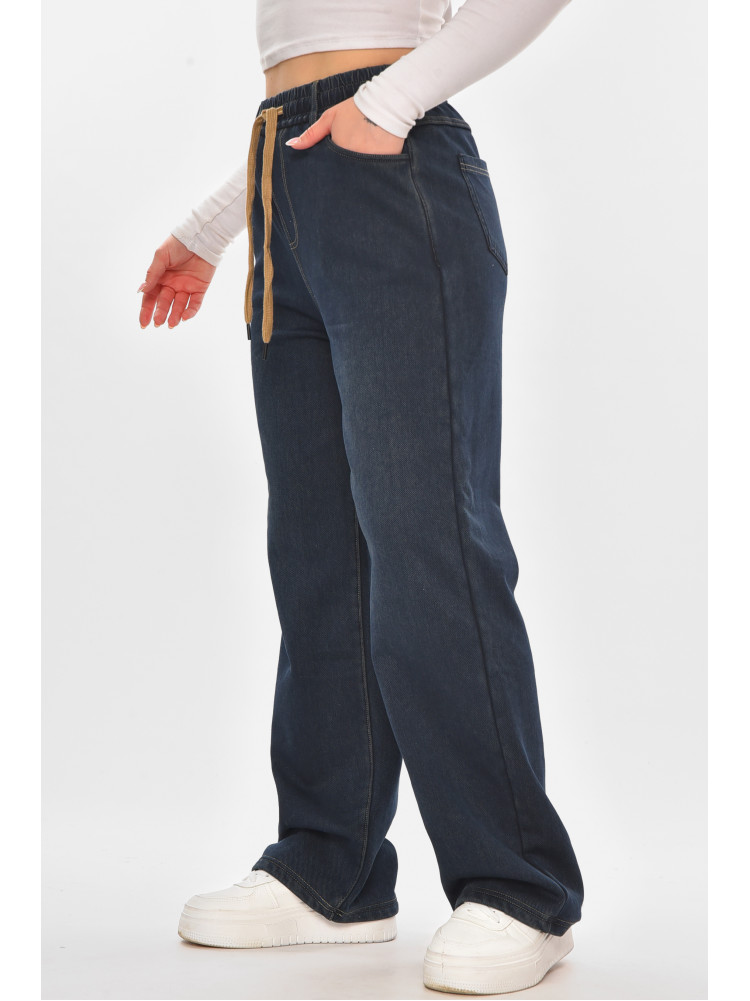 Джинсы женские утепленные тёмно-синего цвета А4212 210156C