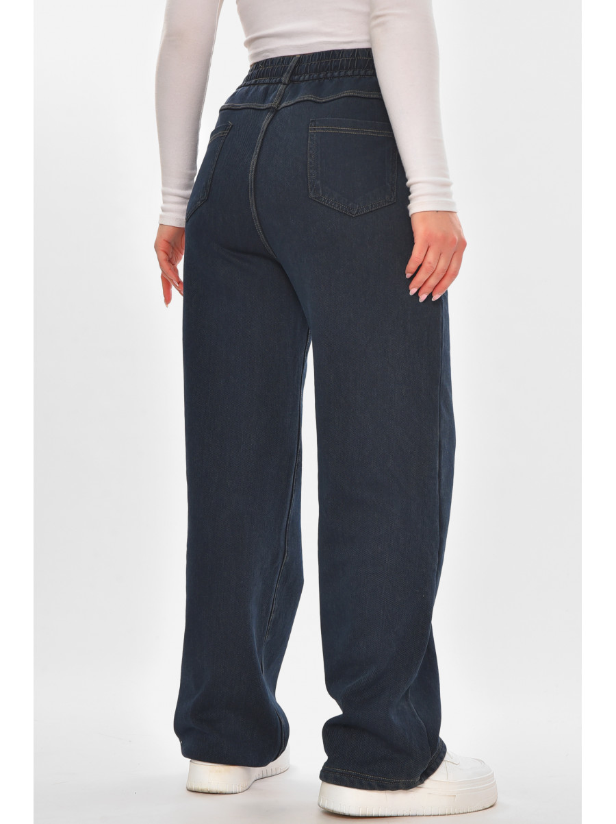 Джинсы женские утепленные тёмно-синего цвета А4212 210156C