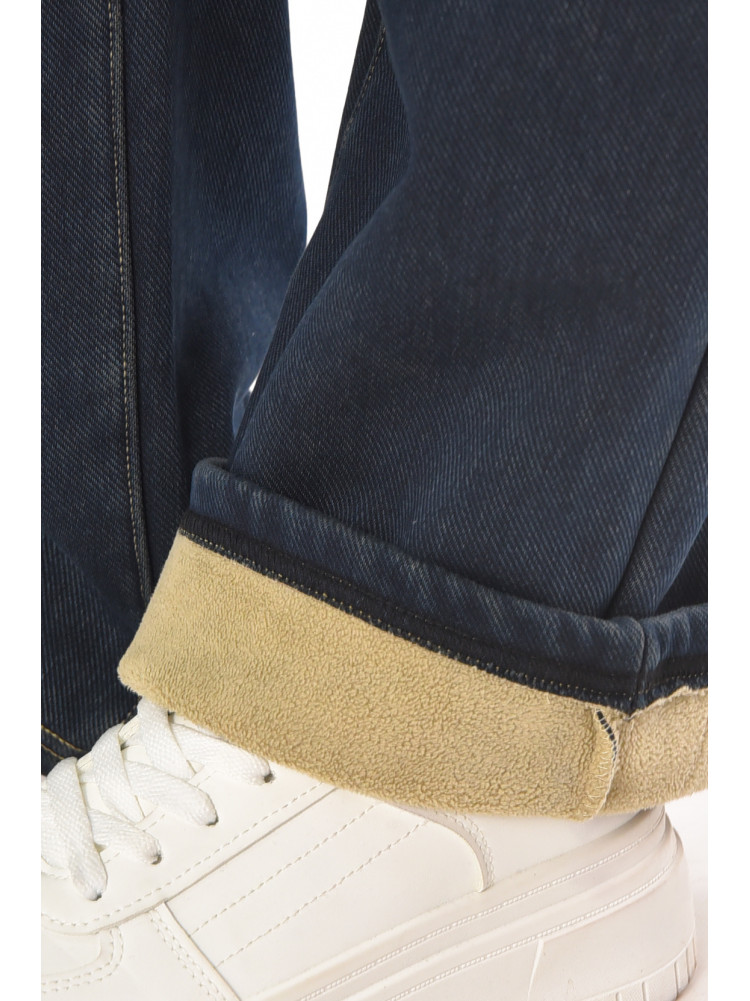 Джинсы женские утепленные тёмно-синего цвета А4212 210156C