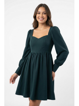 Сукня жіноча однотонна темно-зеленого кольору 467 210166C Сукня жіноча однотонна темно-зеленого кольору 467 210166C