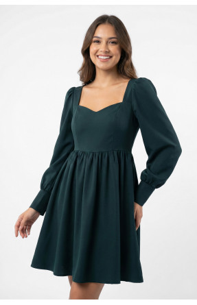 Платье женское однотонное тёмно-зеленого цвета 467 210166C Платье женское однотонное тёмно-зеленого цвета 467 210166C