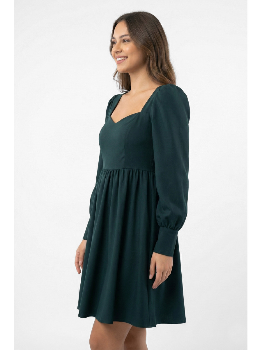 Платье женское однотонное тёмно-зеленого цвета 467 210166C