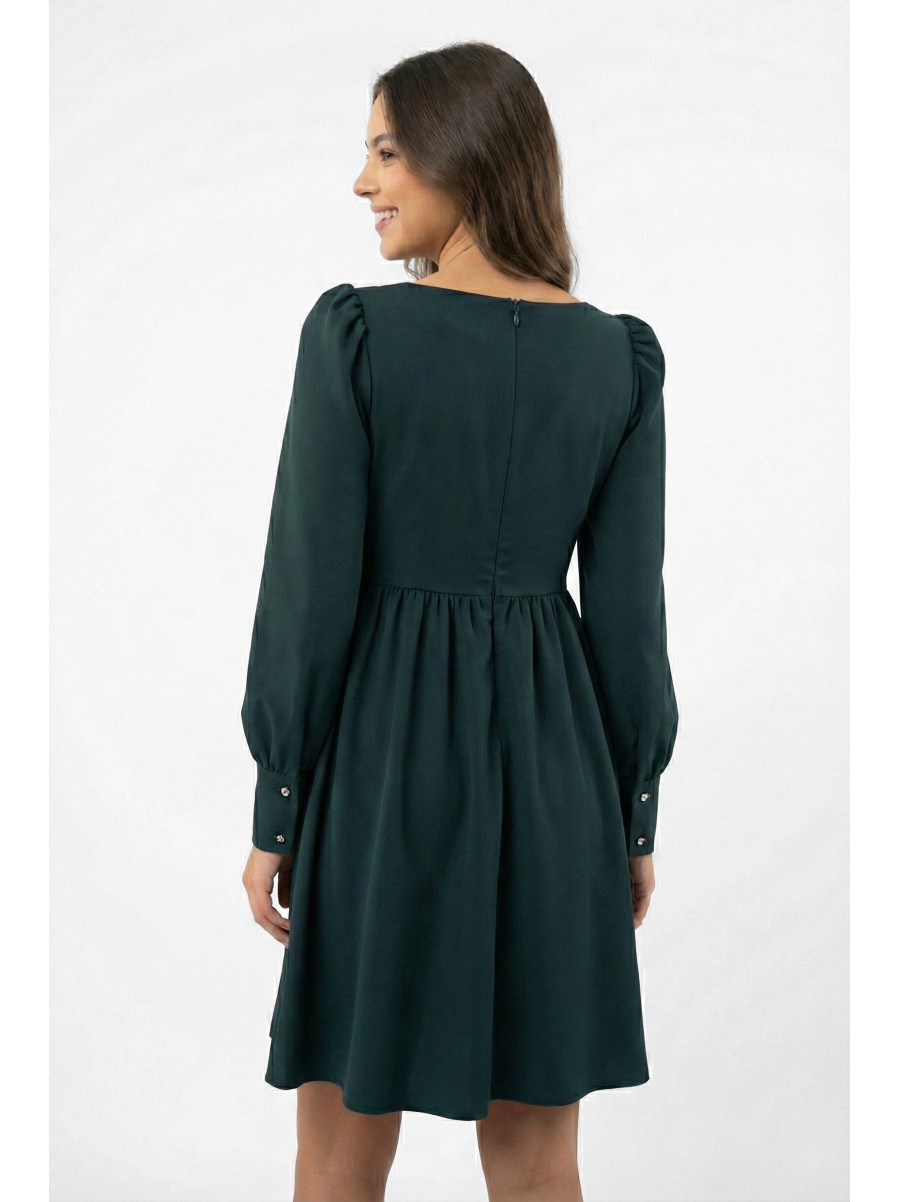 Платье женское однотонное тёмно-зеленого цвета 467 210166C