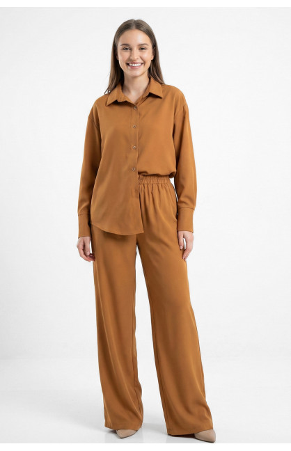 Костюм женский однотонный горчичного цвета 551 210167C Костюм женский однотонный горчичного цвета 551 210167C