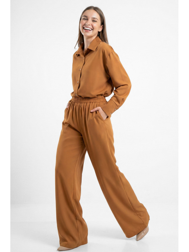 Костюм женский однотонный горчичного цвета 551 210167C