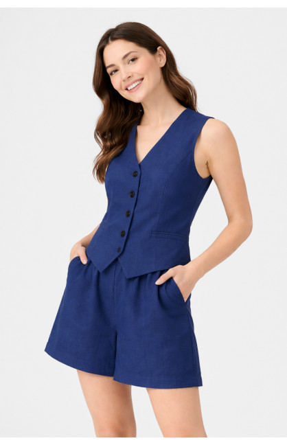 Костюм женский однотонный тёмно-синего цвета 615 210170C Костюм женский однотонный тёмно-синего цвета 615 210170C