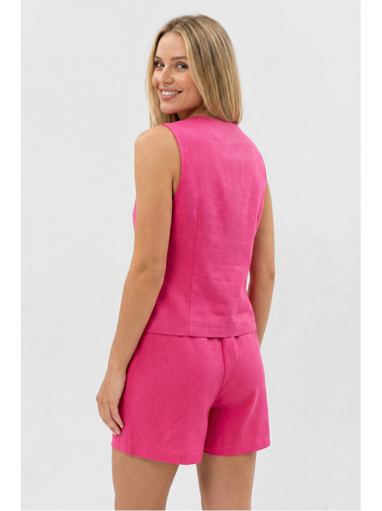 Костюм женский однотонный малинового цвета 615 210173C