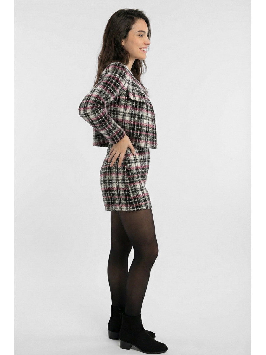 Костюм женский твидовый в клетку 6602 210198C