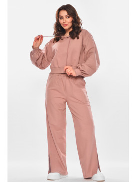 Спортивный костюм женский однотонный тёмно-розового цвета 6809 210200C