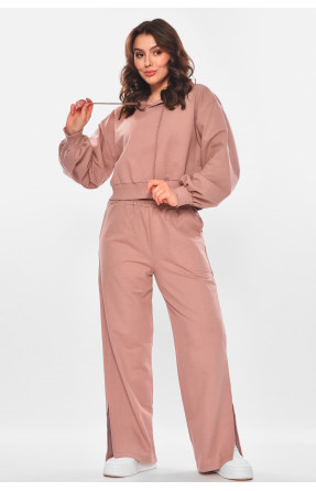 Спортивный костюм женский однотонный тёмно-розового цвета 6809 210200C Спортивный костюм женский однотонный тёмно-розового цвета 6809 210200C