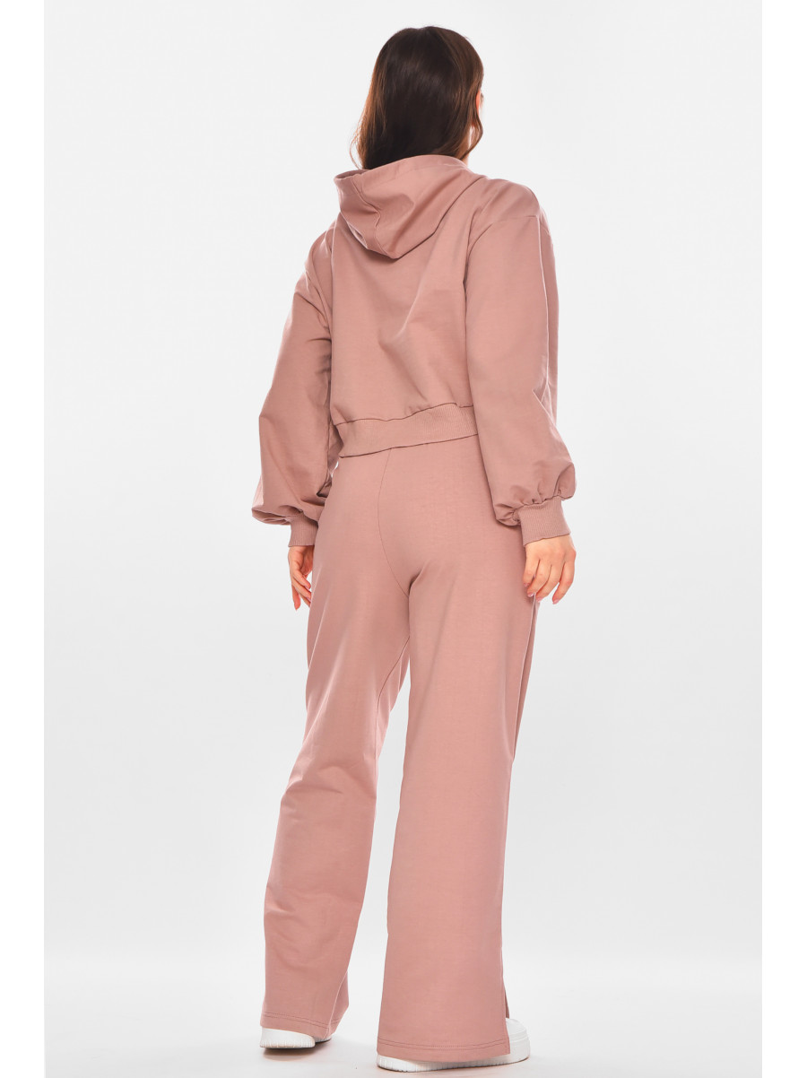 Спортивный костюм женский однотонный тёмно-розового цвета 6809 210200C