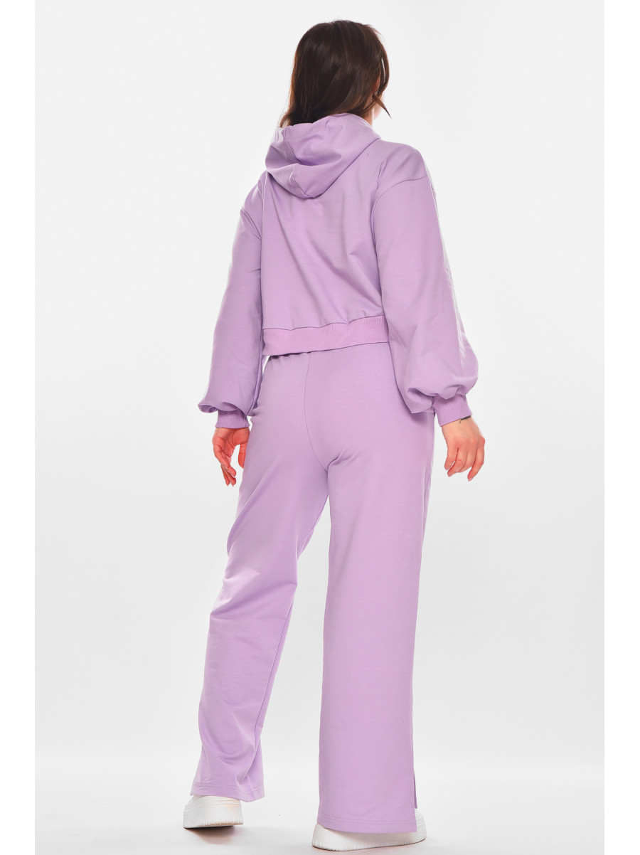 Спортивный костюм женский однотонный сиреневого цвета 6815 210201C
