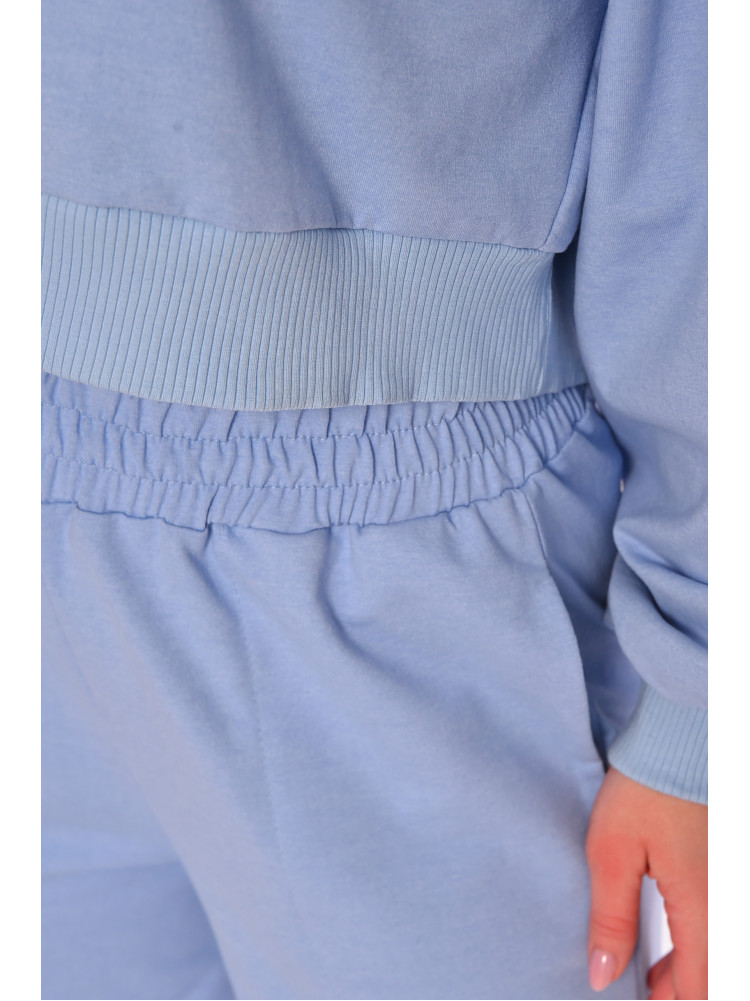 Спортивный костюм женский однотонный голубого цвета 6822 210203C