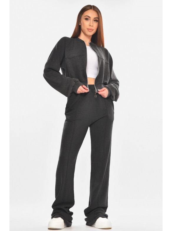 Спортивный костюм женский графитового цвета 7281 210213C