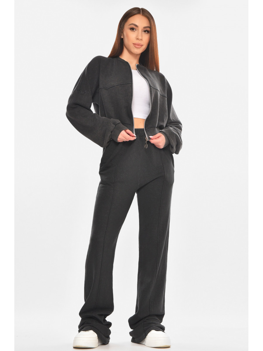 Спортивный костюм женский графитового цвета 7281 210213C