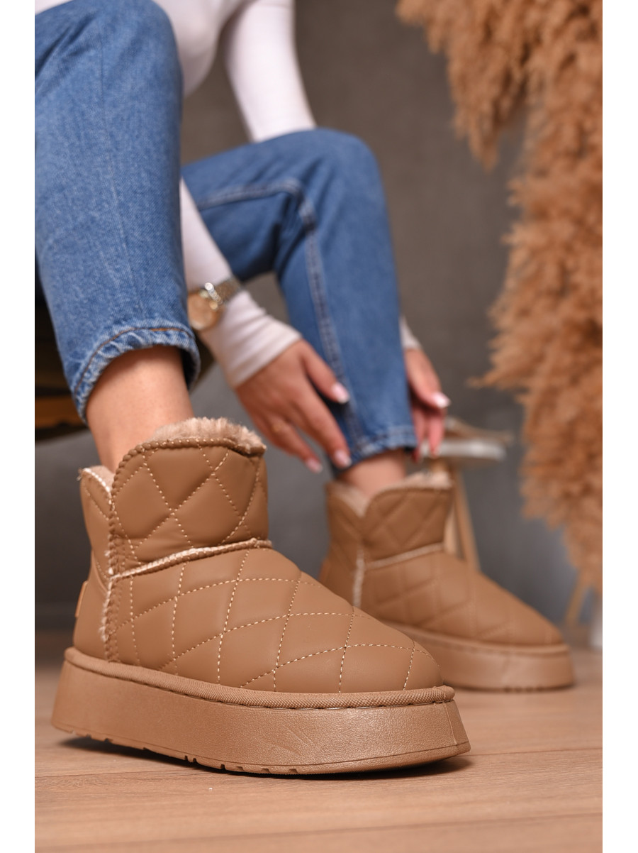 Угги женские на меху бежевого цвета Уценка 79-2 210216C