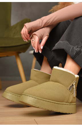 Угги женские цвета хаки искуственная замша Уценка DG18-3 210220C
