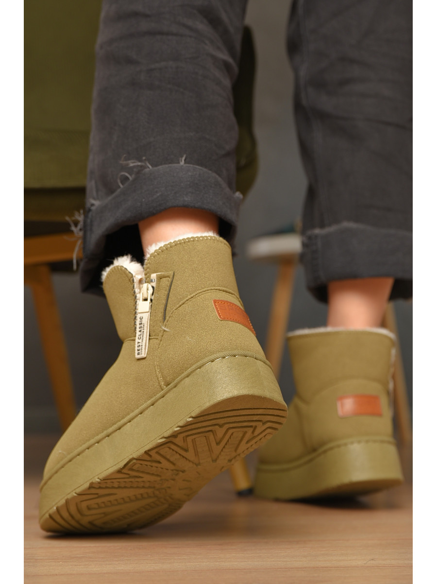 Угги женские цвета хаки искуственная замша Уценка DG18-3 210220C