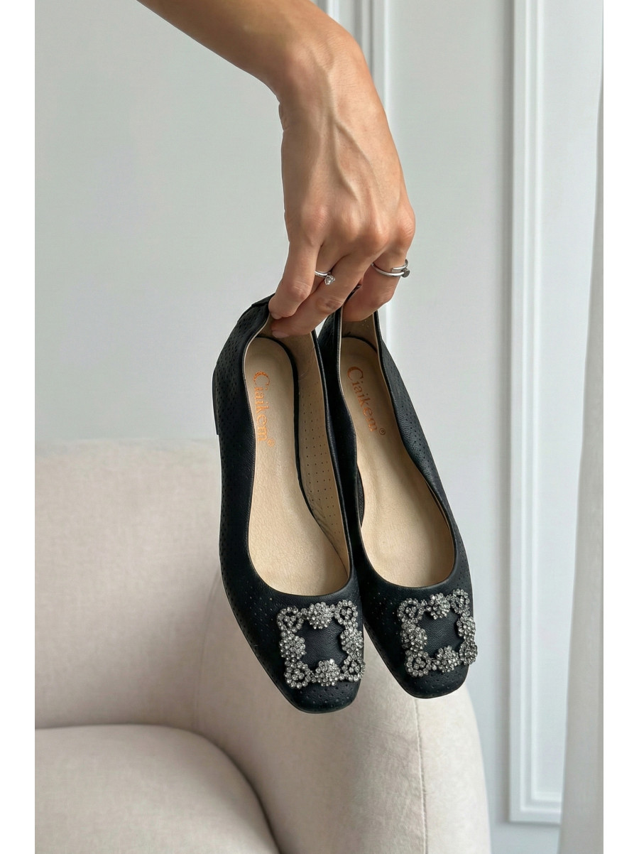 Балетки жіночі чорного кольору 273-6 210221C