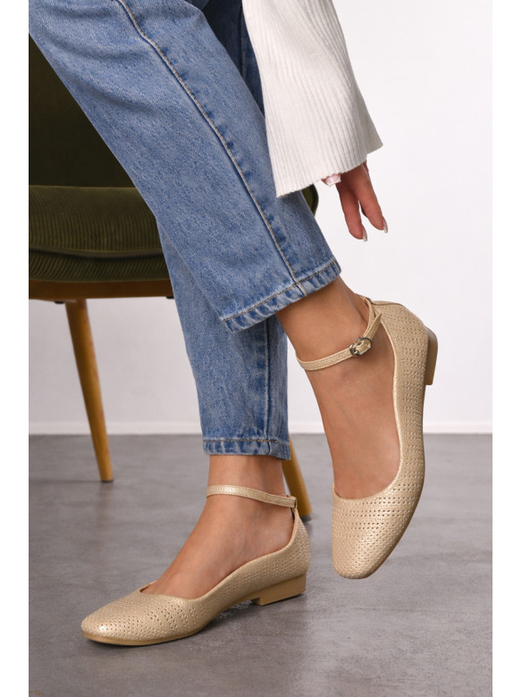 Балетки жіночі золотистого кольору 280-8 210226C