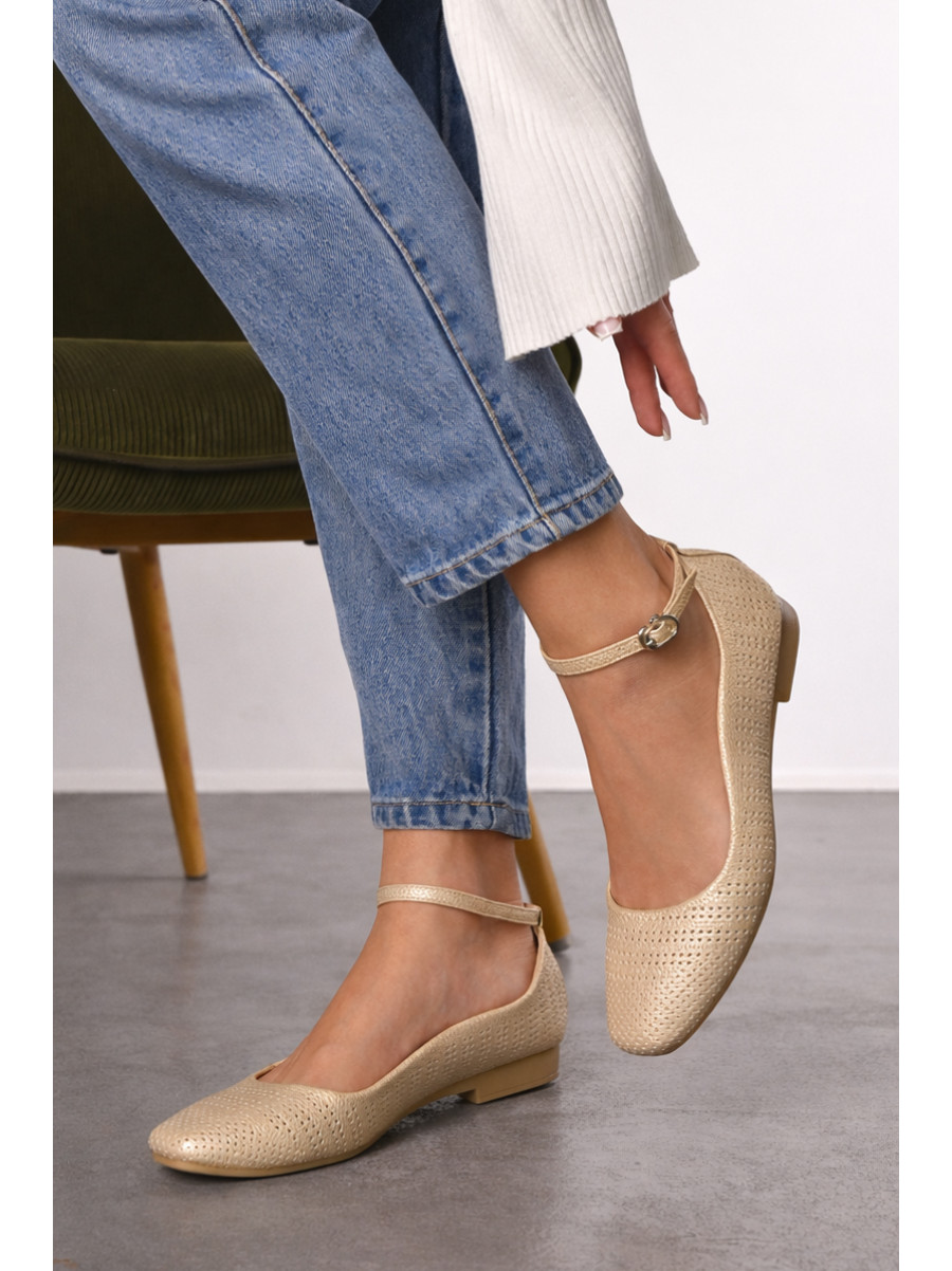 Балетки жіночі золотистого кольору 280-8 210226C