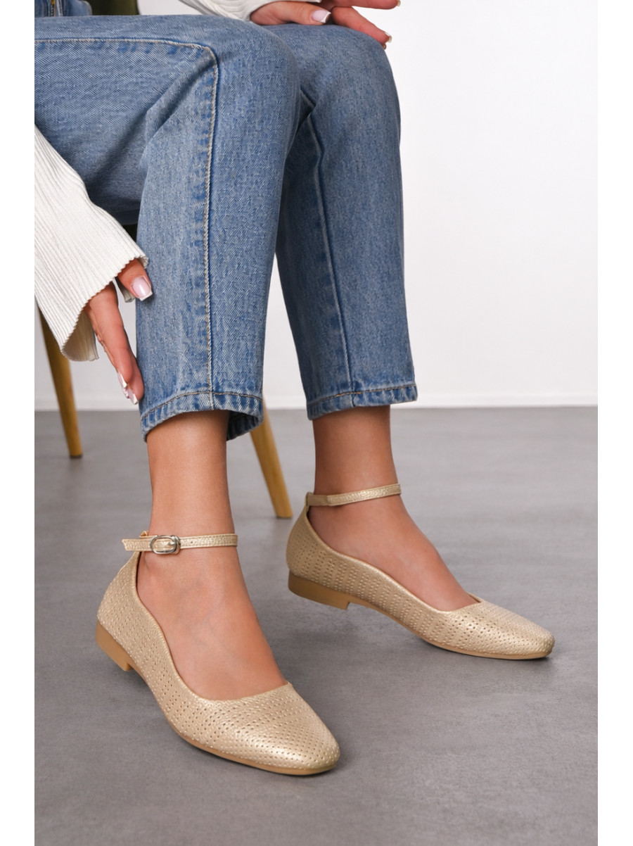 Балетки жіночі золотистого кольору 280-8 210226C