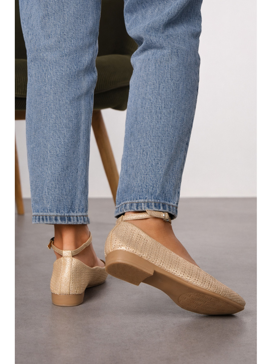 Балетки жіночі золотистого кольору 280-8 210226C