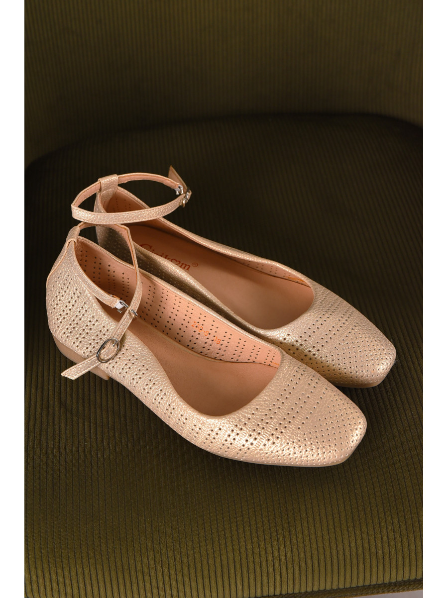 Балетки жіночі золотистого кольору 280-8 210226C