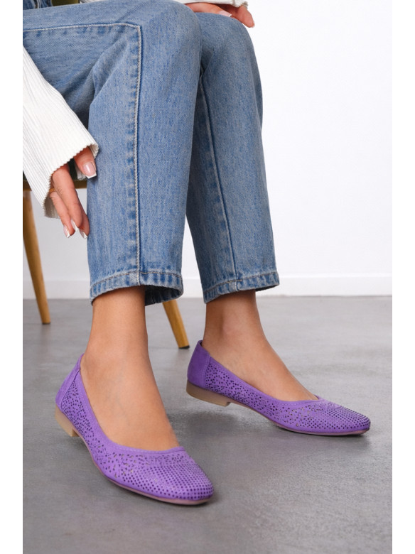 Балетки жіночі бузкового кольору 291-16 210228C