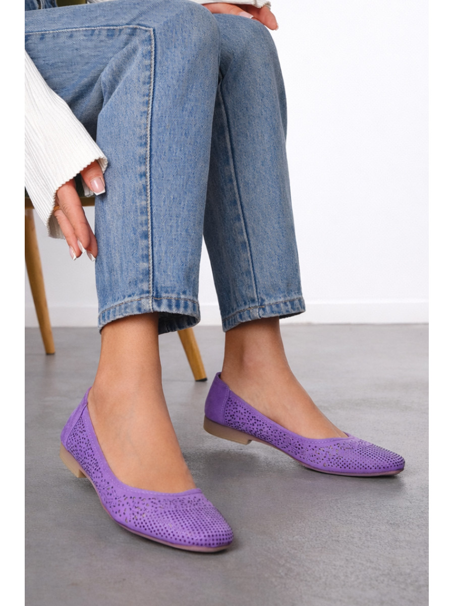 Балетки жіночі бузкового кольору 291-16 210228C