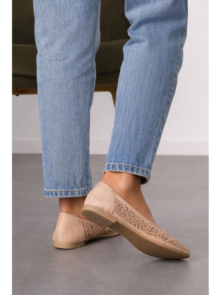 Балетки жіночі бежевого кольору 288-33 210231C