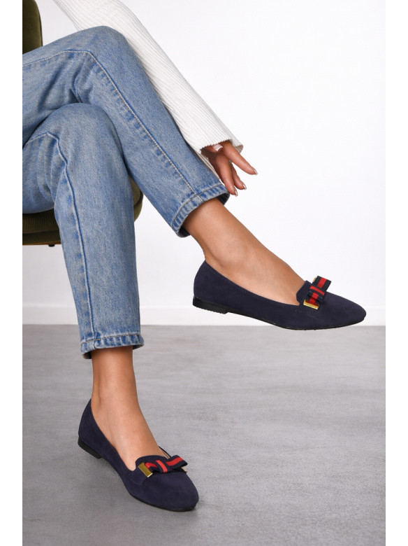 Балетки жіночі темно-синього кольору 785-4 210236C