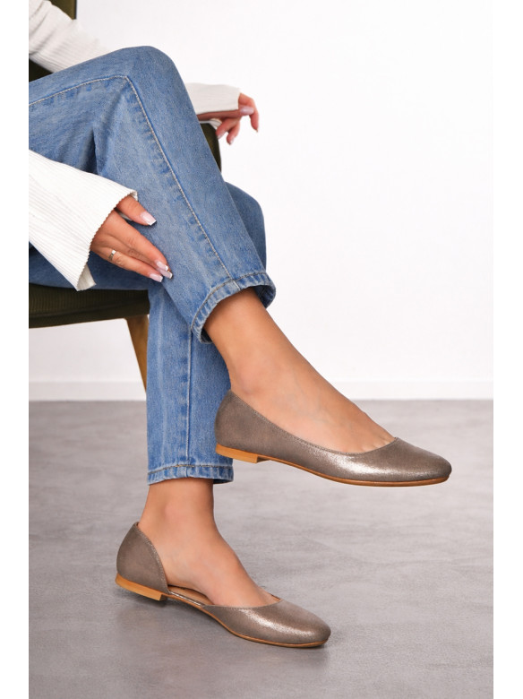 Балетки жіночі золотистого кольору 272-3 210237C