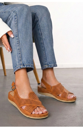 Босоніжки жіночі теракотового кольору 208-10 210238C