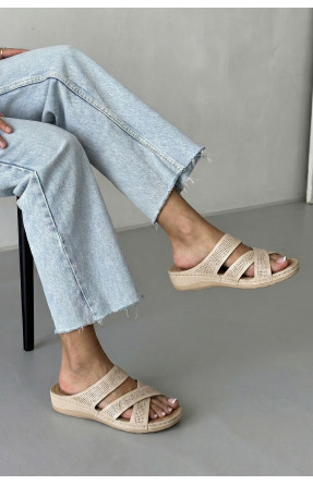 Босоніжки жіночі бежевого кольору 208-11 210239C