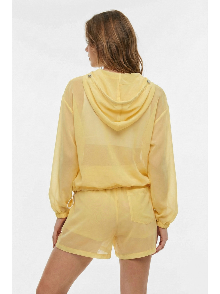 Спортивний костюм жіночий однотонний жовтого кольору 933 210240C