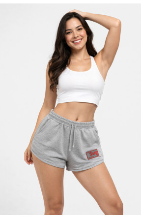 Шорты женские однотонные серого цвета 969 210242C