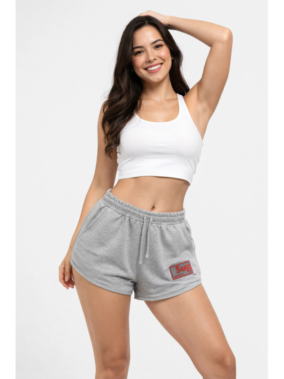 Шорти жіночі однотонні сірого кольору 969 210242C