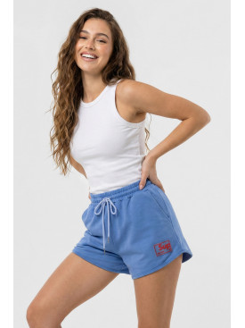 Шорти жіночі однотонні синього кольору 969 210244C Шорти жіночі однотонні синього кольору 969 210244C