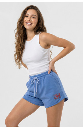 Шорти жіночі однотонні синього кольору 969 210244C